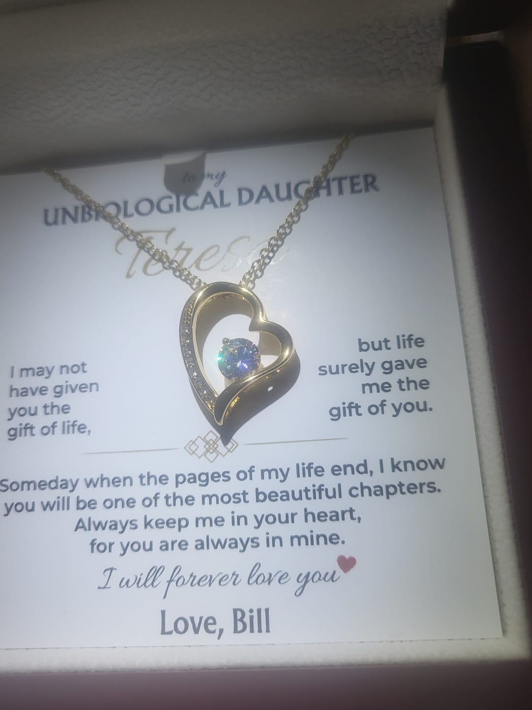 Customer photo review of To My Unbiological Daughter - Personalized Forever Love Gift Set - SS572