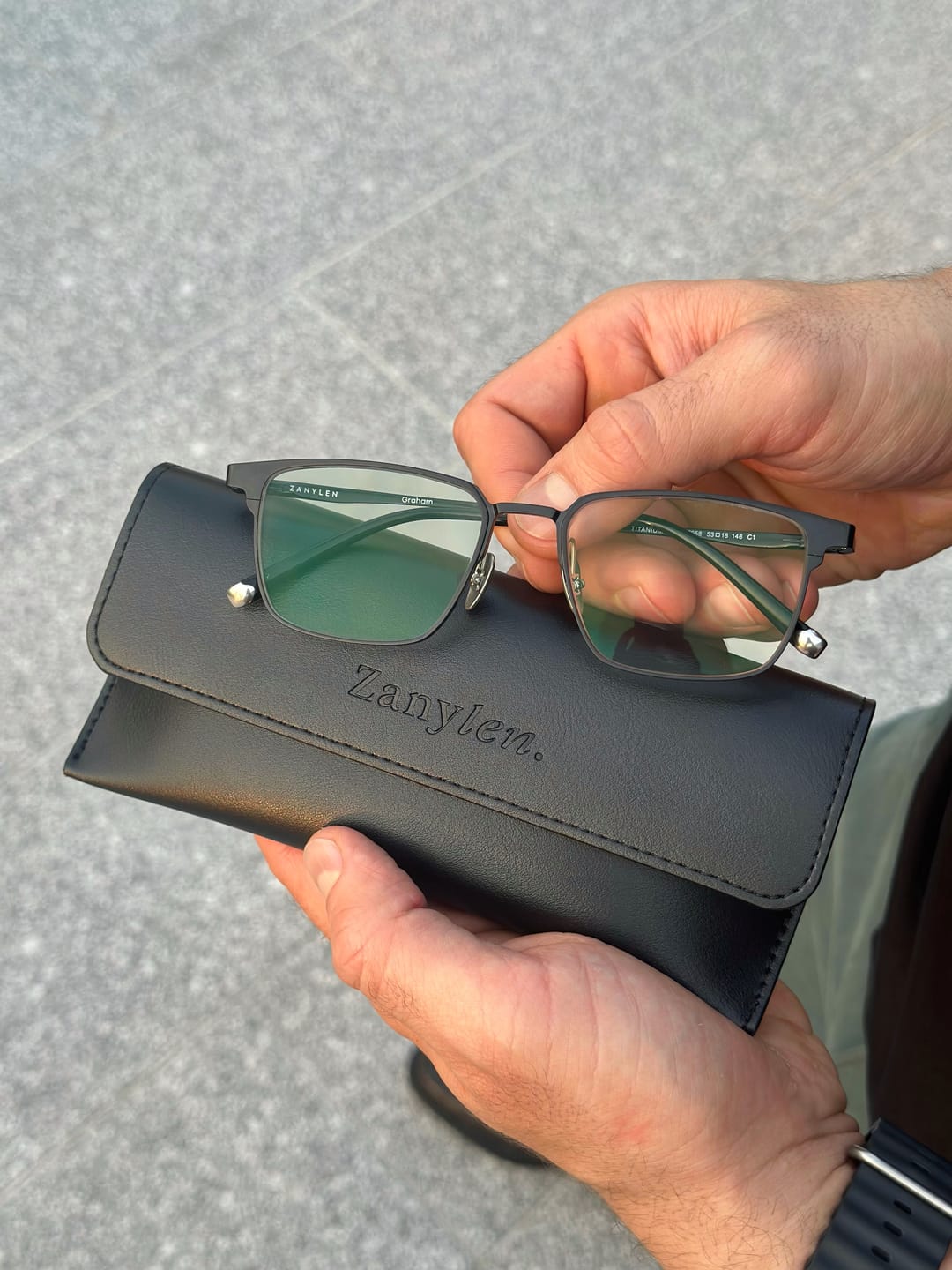 Customer photo review of Graham | Magnetic Clip-on Eyeglasses Sunglasses | ZanyLen New Arrivals