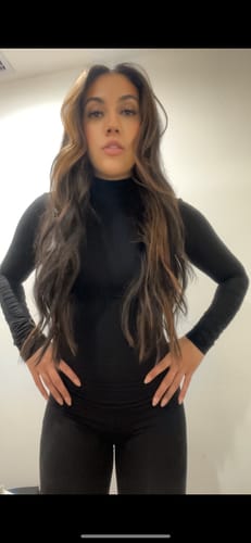 Customer photo review of Butter Turtleneck Jumpsuit