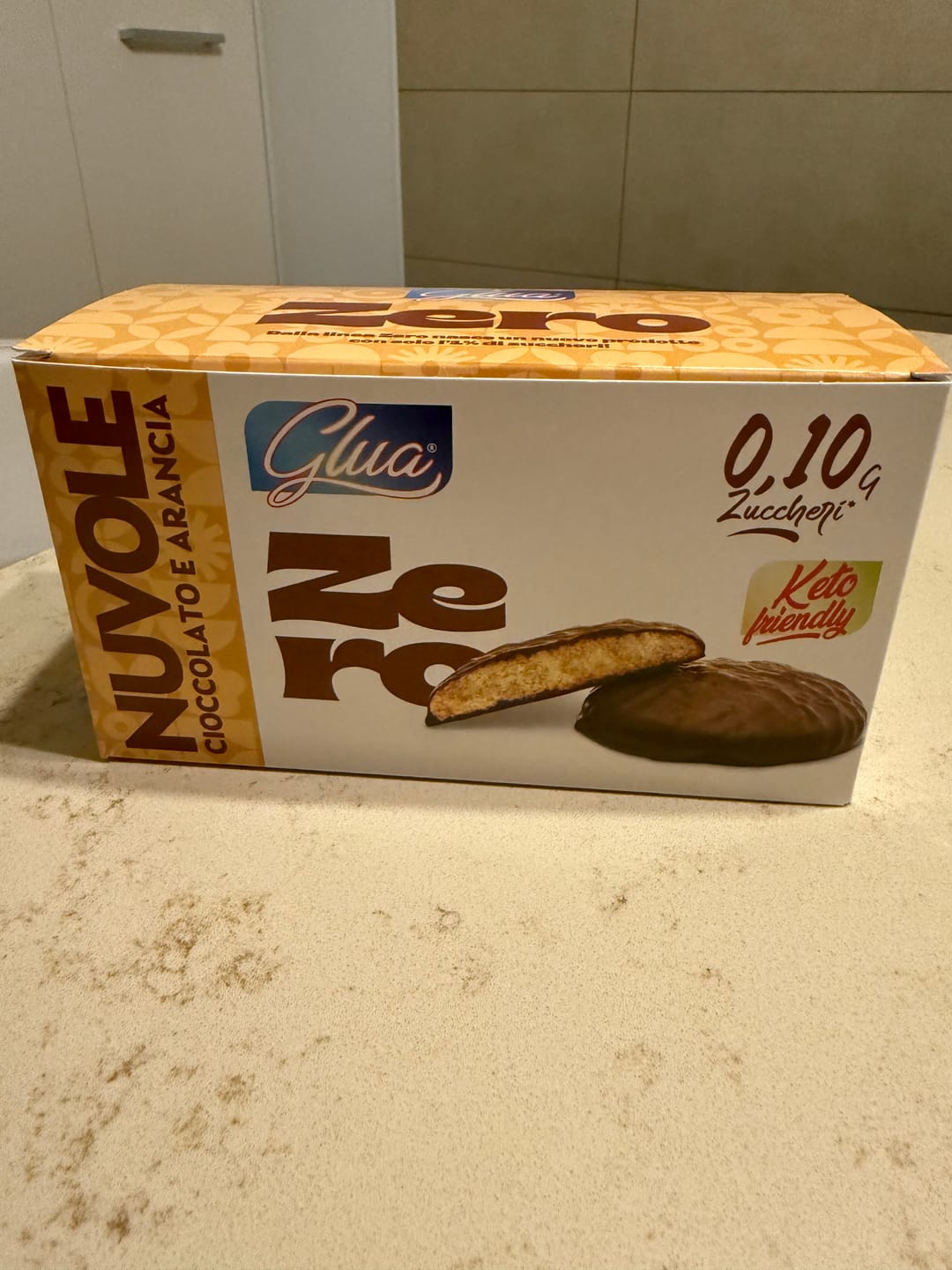 Customer photo review of Biscotti proteici Nuvole ricoperto di cioccolato e arancia