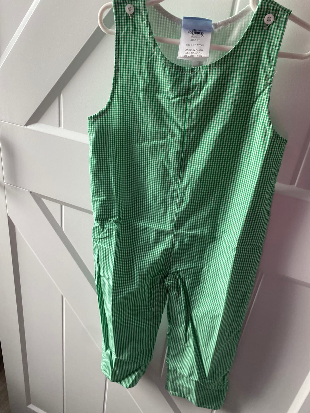 Customer photo review of Classic Gingham Longall Green