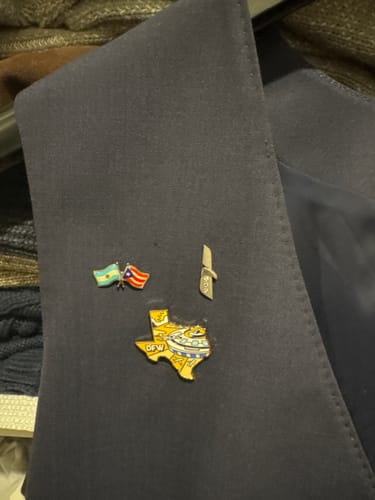 Customer photo review of Airport Enamel Pin | DFW - Texas