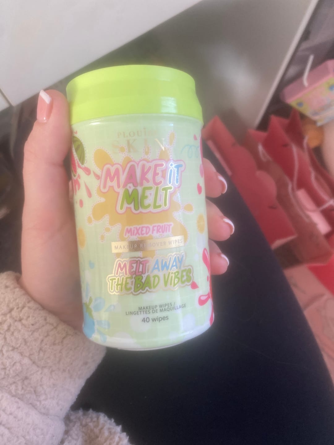 Customer photo review of P.Louise Make It Melt Makeup Remover Wipes
