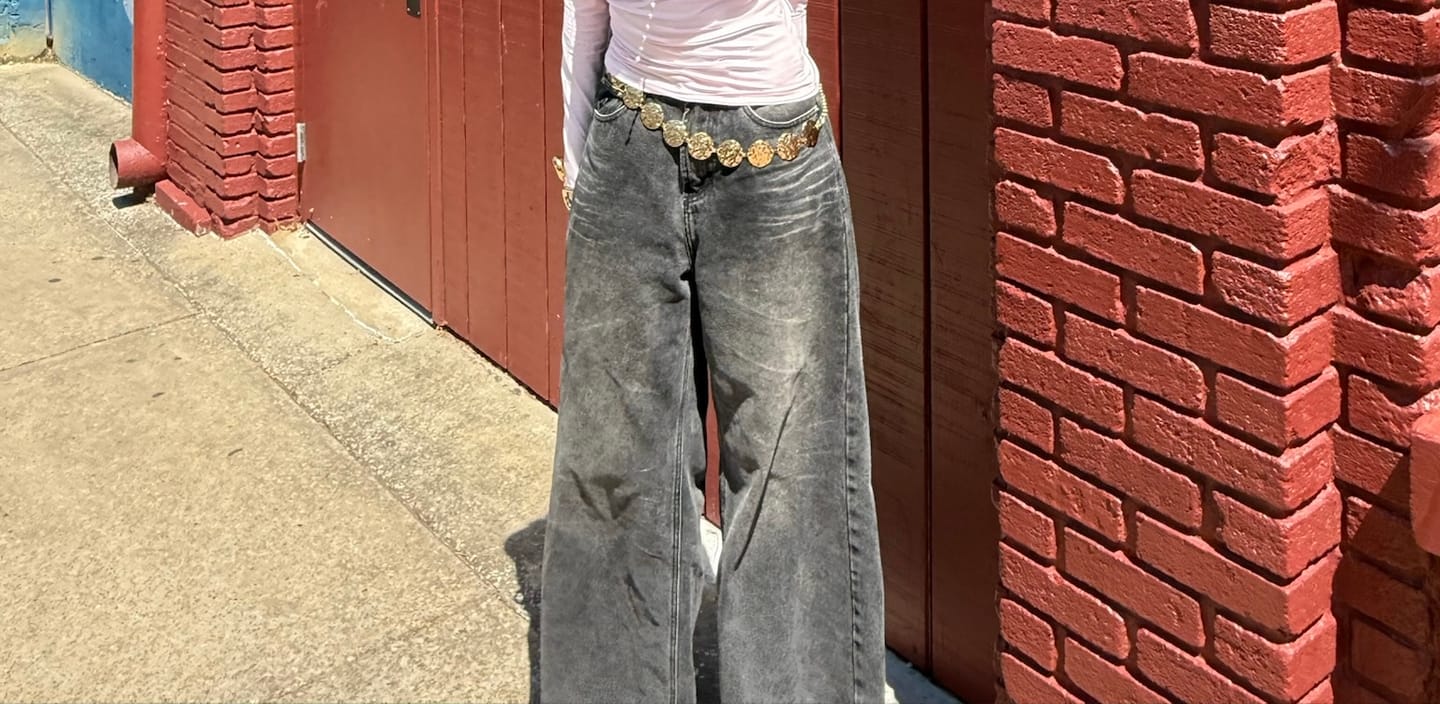 Customer photo review of Aelfric Eden Baggy  Folds Jeans