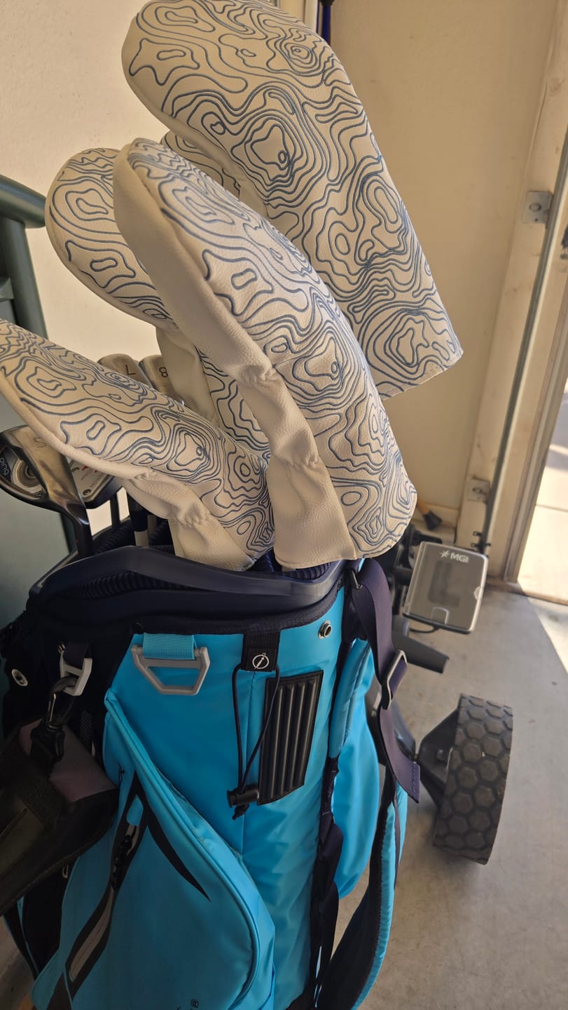 Customer photo review of Topographic Edition - Pure White / Embroidered Carolina Blue