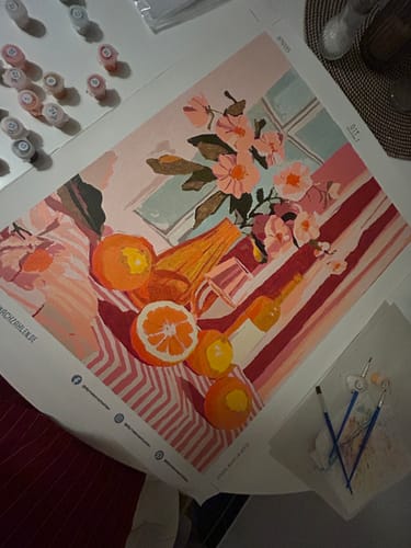 Customer photo review of Malen nach Zahlen - Oranges wine and flowers
