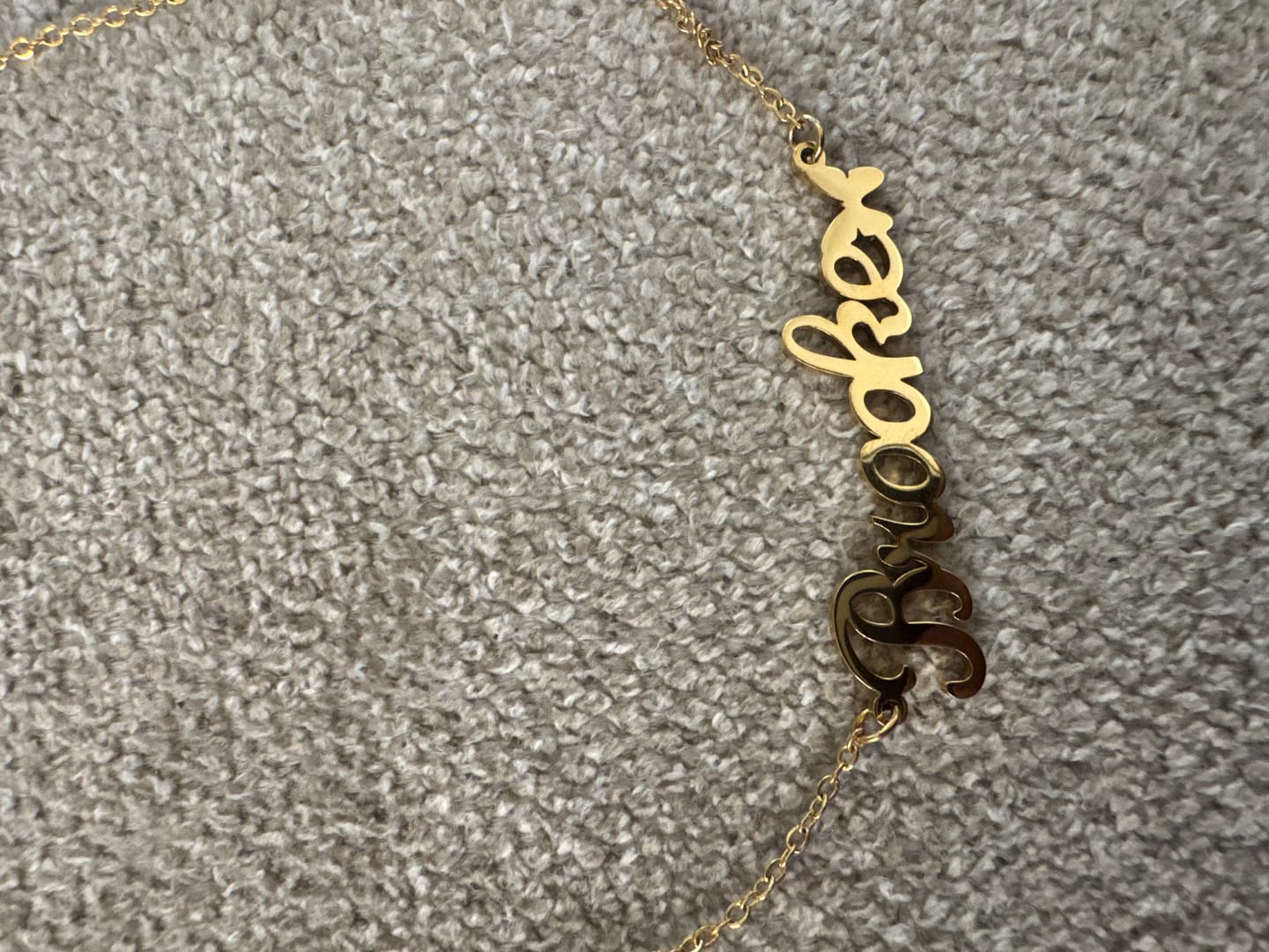 Customer photo review of Kids Butterfly Name Necklace