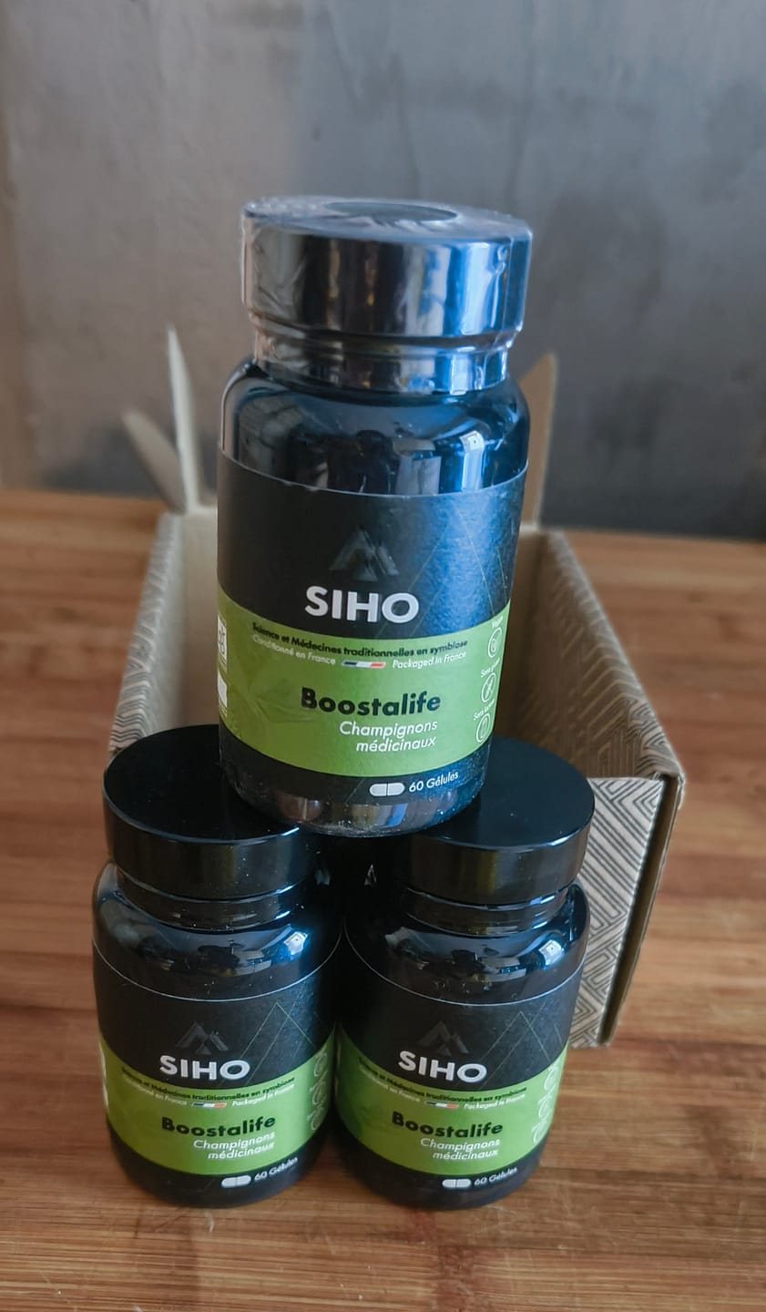 Customer photo review of Boostalife, extrait bio de 3 champignons: reishi, chaga et héricium