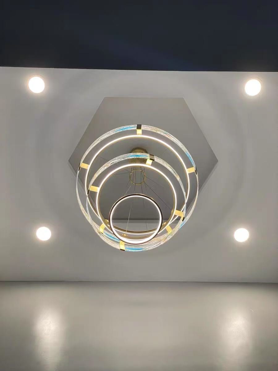 Customer photo review of WOMO Enamel Round Brass Chandelier-WM2335