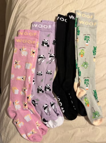 Customer photo review of Onigiri Panda Bamboo Compression Socks