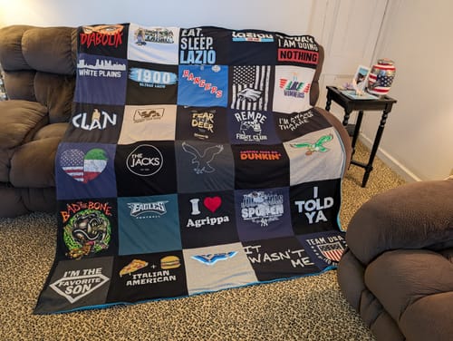 Customer photo review of Premium T Shirt Quilt