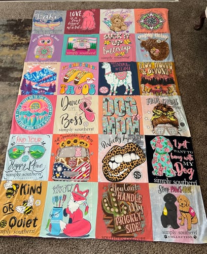 Customer photo review of Project Repat T-Shirt Quilt