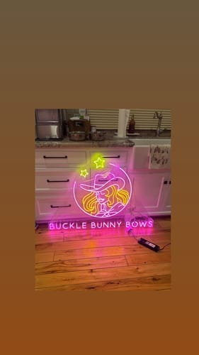 Customer photo review of Logo led Neon Sign