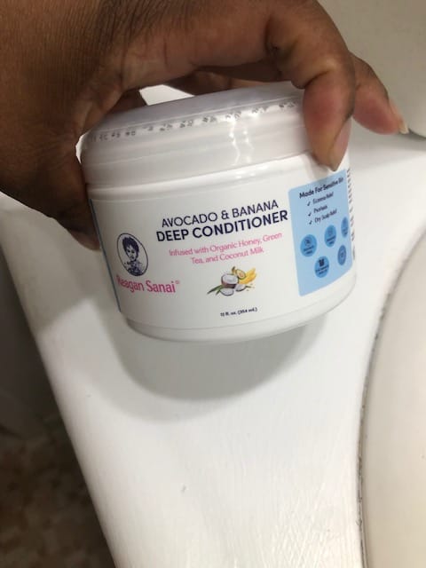 Customer photo review of Avocado & Banana Deep Conditioner