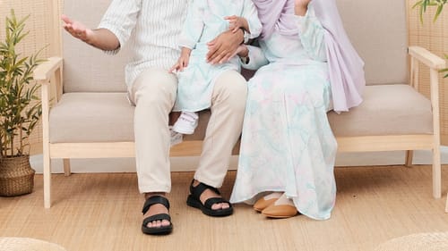 Customer photo review of Orion Slingback Sandal - Black (Cloud Sole)