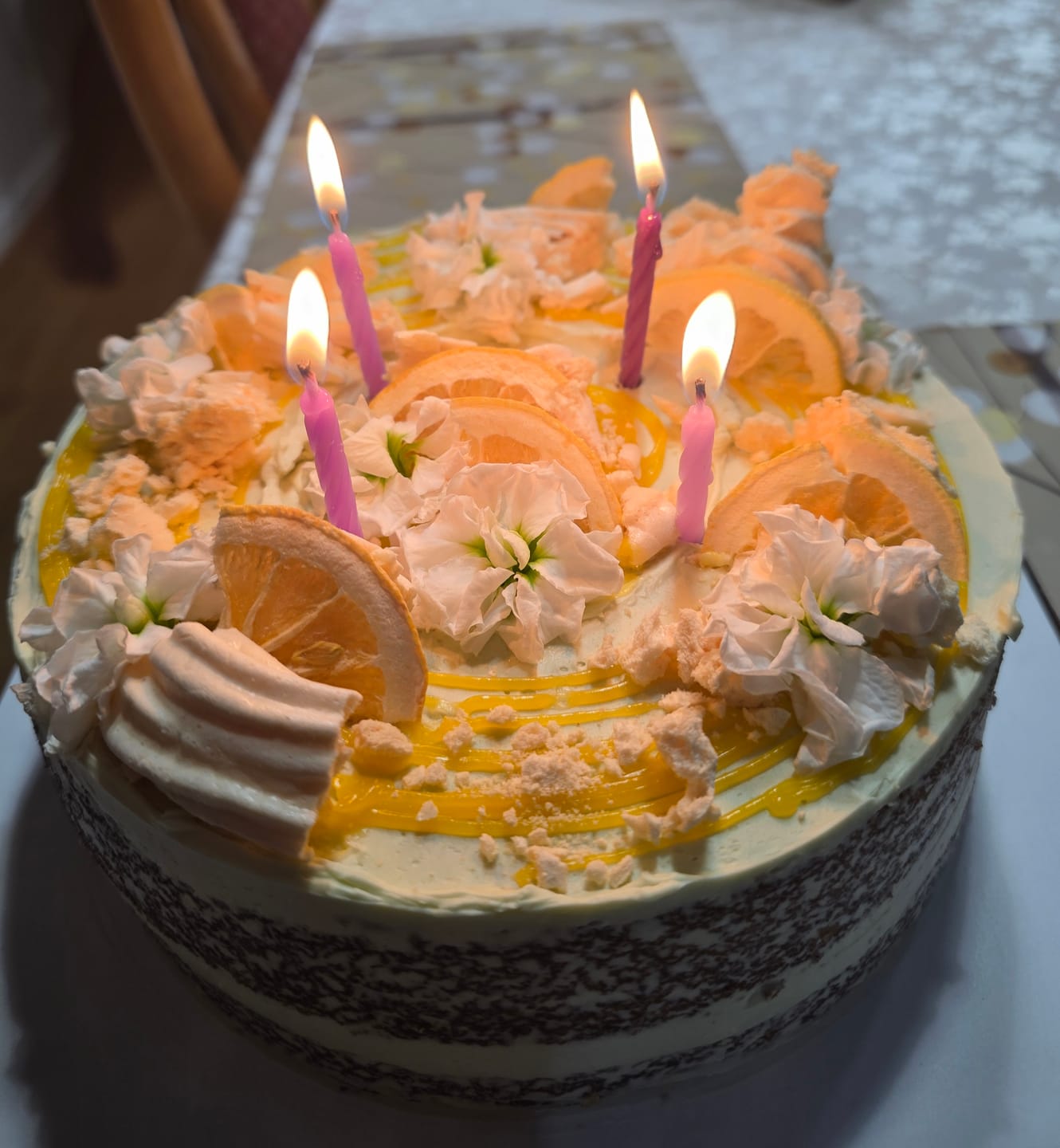 Customer photo review of lemon meringue cake