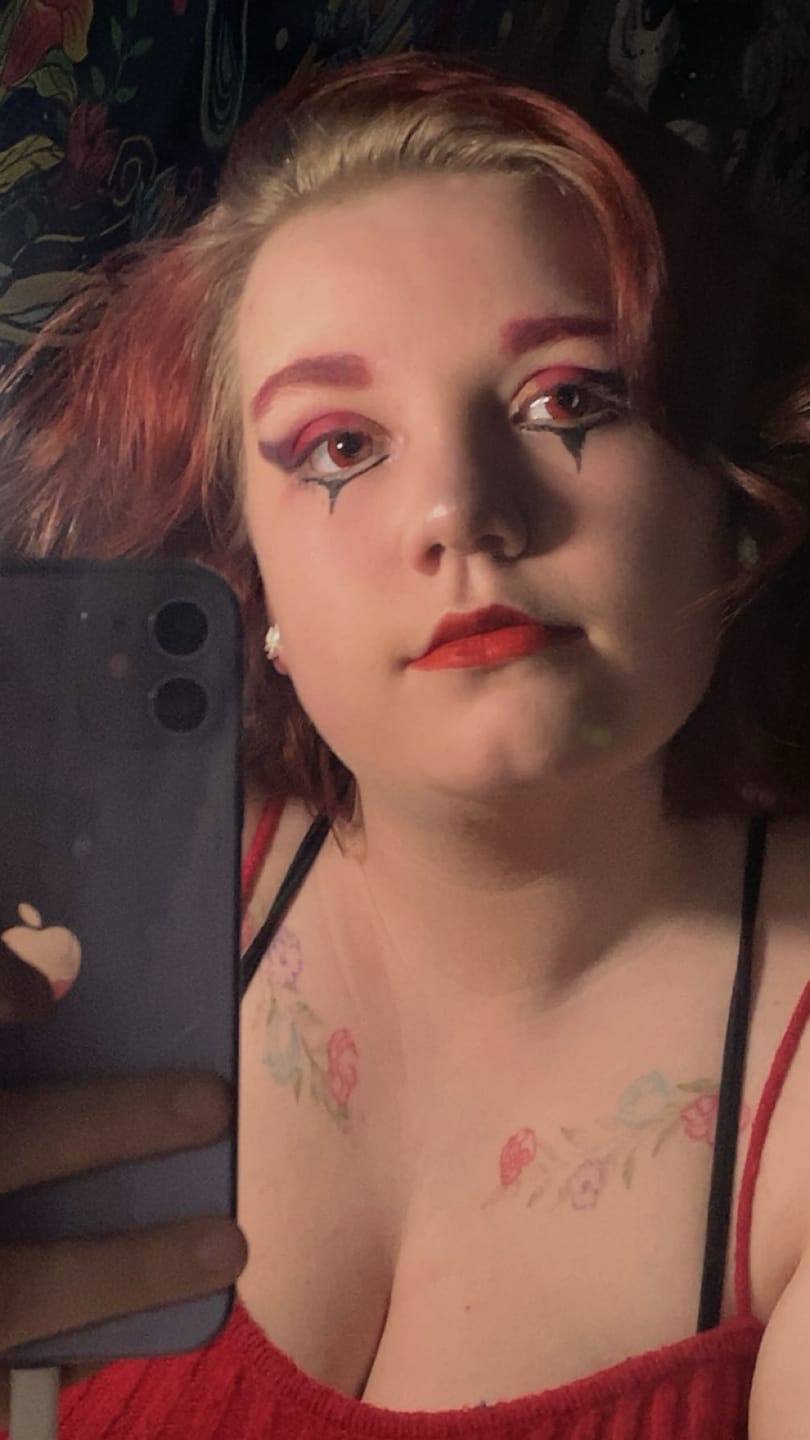Customer photo review of PRIMAL ® Dracula I - Red Colored Contact lenses