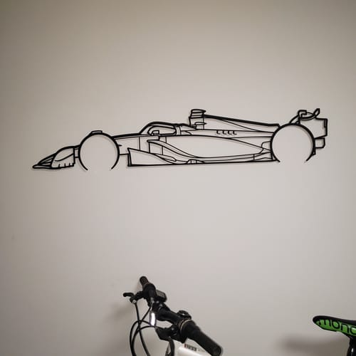 Customer photo review of F1 2024 SF-24 Detailed Silhouette Metal Wall Art