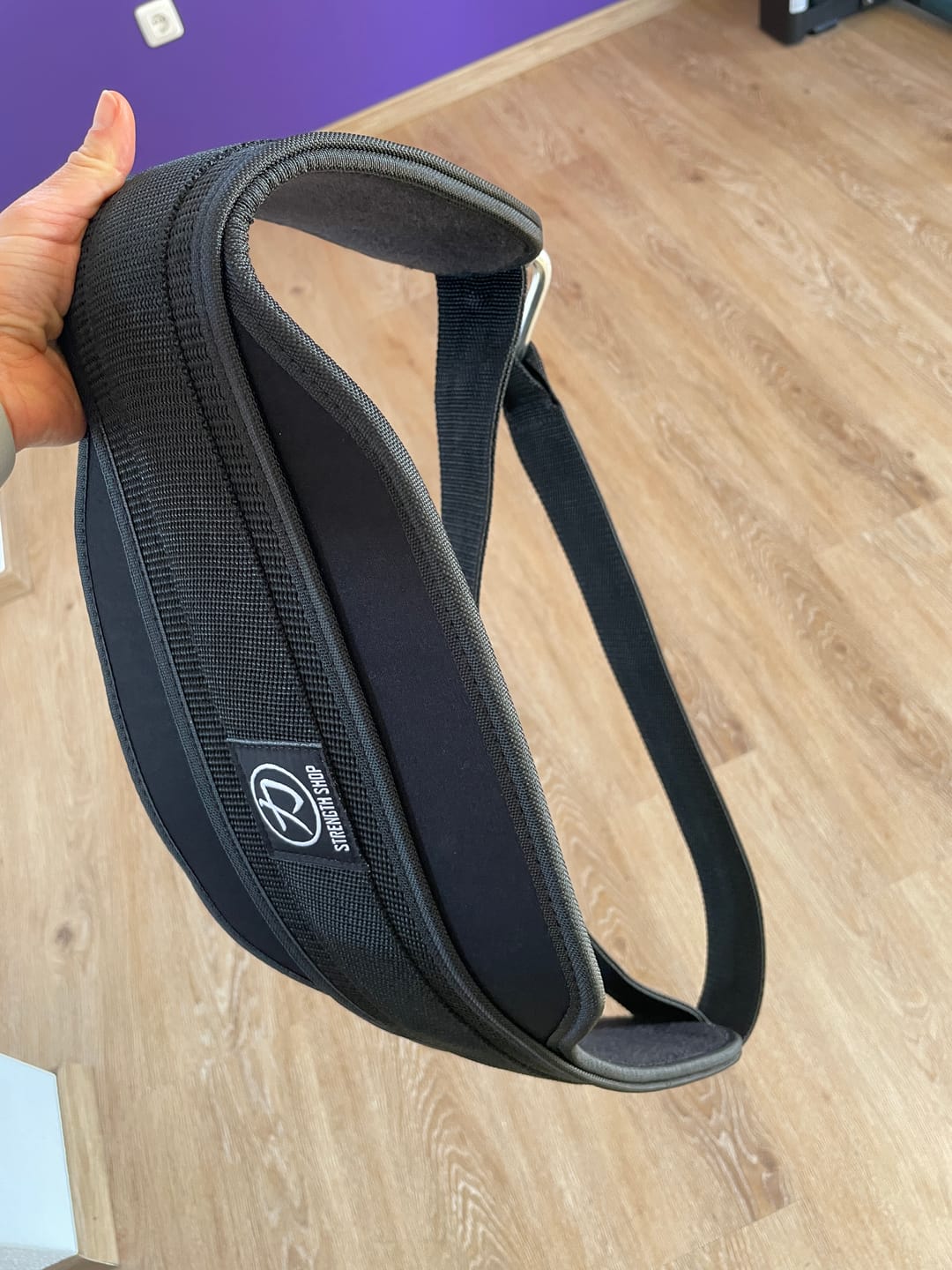 Customer photo review of Chainless Nylon Heavy Duty Dipping Belt With Two Rings