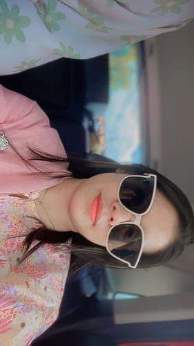 Customer photo review of Drew Square Framed Sunglasses