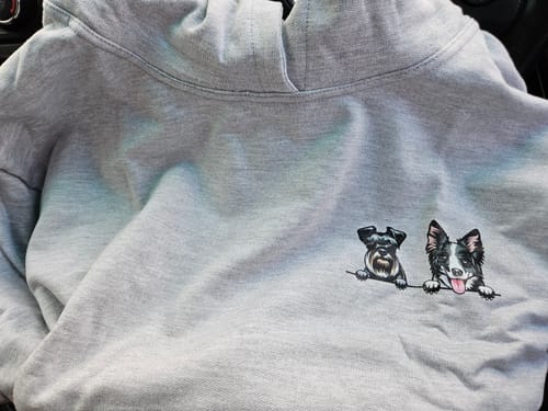 Customer photo review of Illustrated Pets HOODIE (Unisex)
