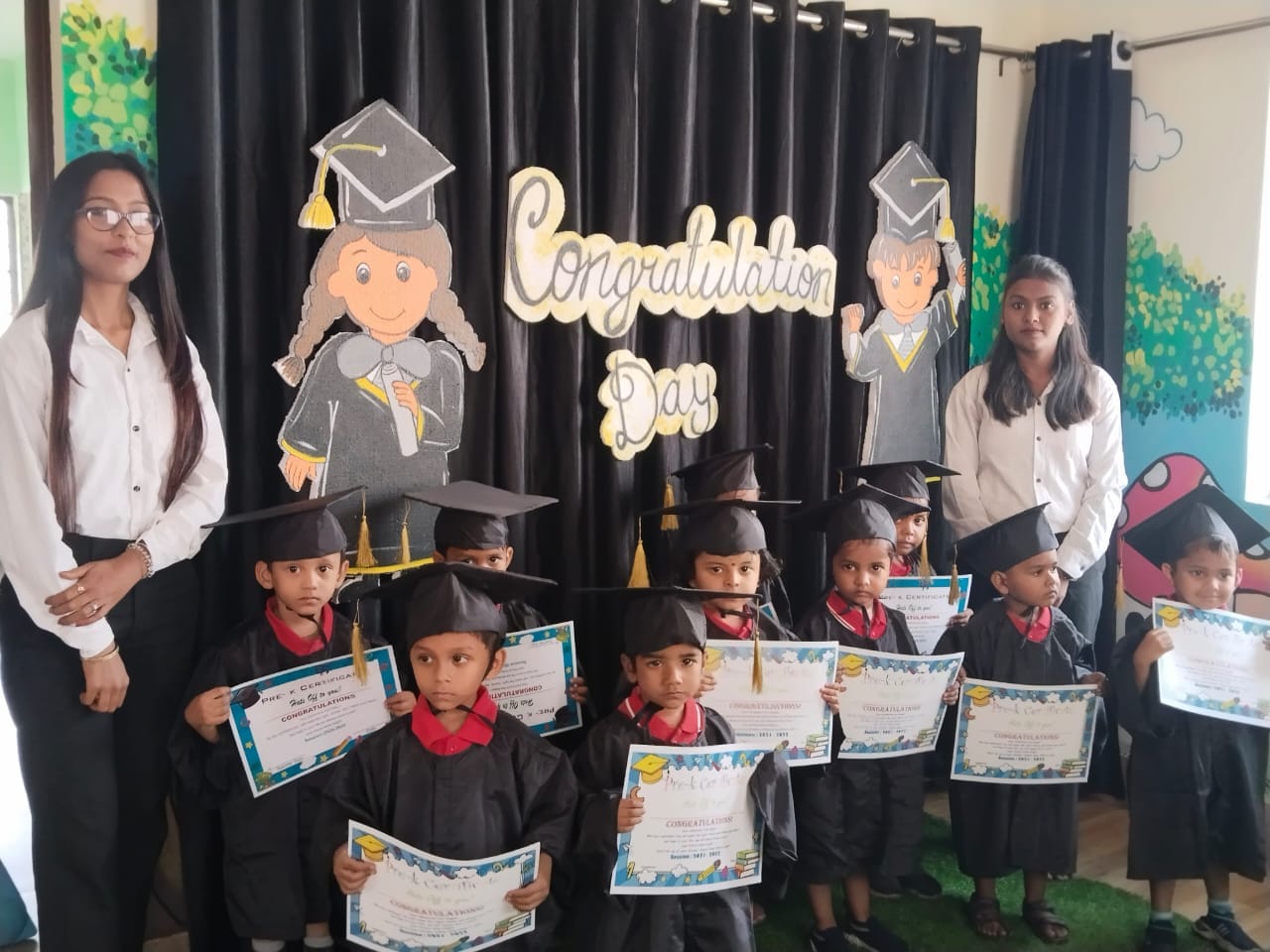 Customer photo review of Convocation Gowns for Kids & Adults  pack of 10