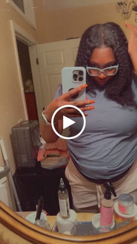 Customer video review of CurlyMe Pre-bleached Wear Go Glueless Afro Kinky Curly Pre-cut HD Lace Wig Pre-plucked