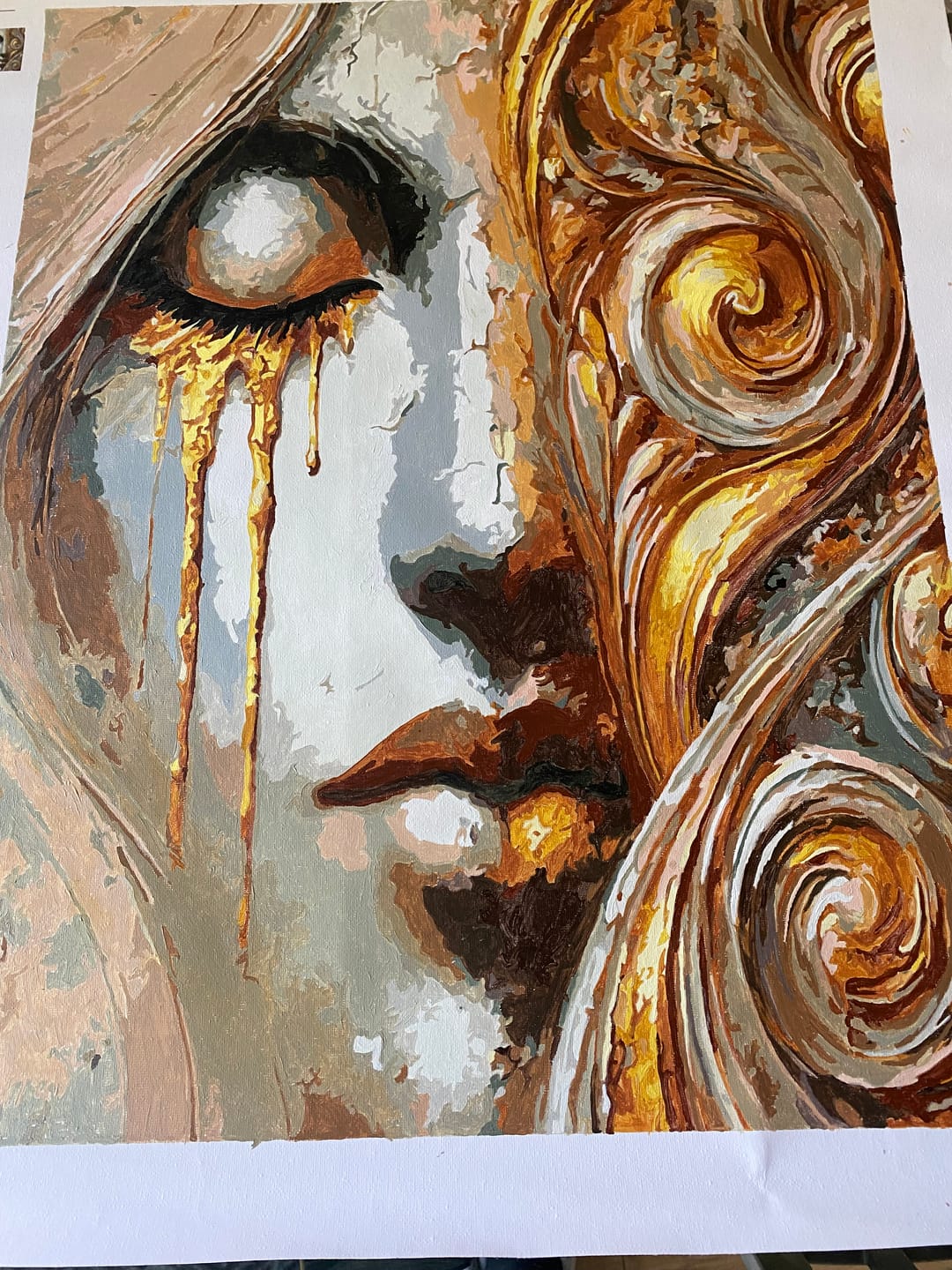 Customer photo review of Paint By Numbers - Golden Tears
