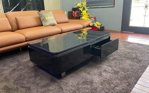 Customer photo review of Sản phẩm có sẵn - Bàn trà Sereno màu trắng, mặt đá Ceramic, thiết kế 4 ngăn kéo tiện lợi kích thước 1250 * 650 mm