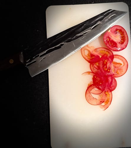 Customer photo review of Handgeschmiedetes Kochmesser - Carbonwood