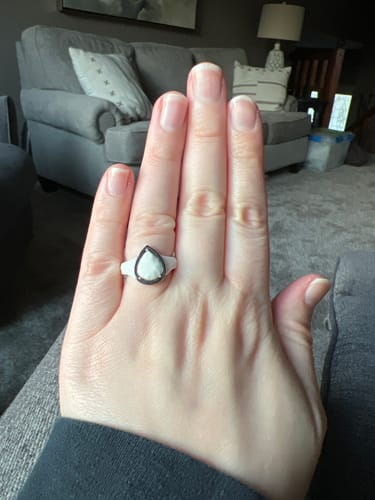Customer photo review of Pear Collection - Silicone Rings with Metal Frame