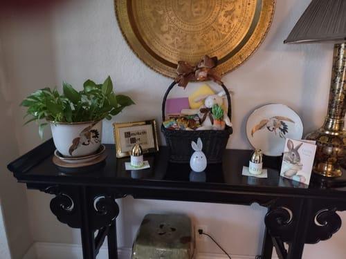 Customer photo review of Glass Egg Head Bunny