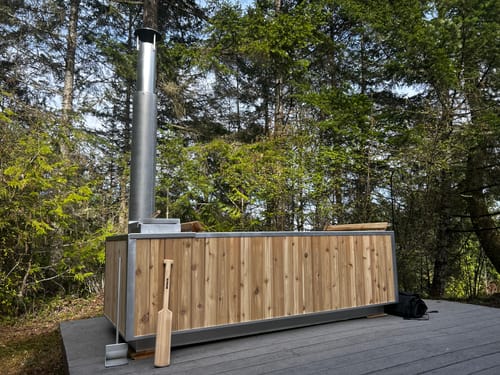 Customer photo review of Wood Burning Hot Tub