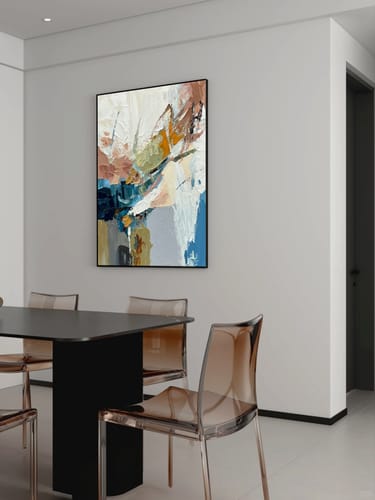 Customer photo review of Colorful Abstract Textured Painting Canvas #AT093