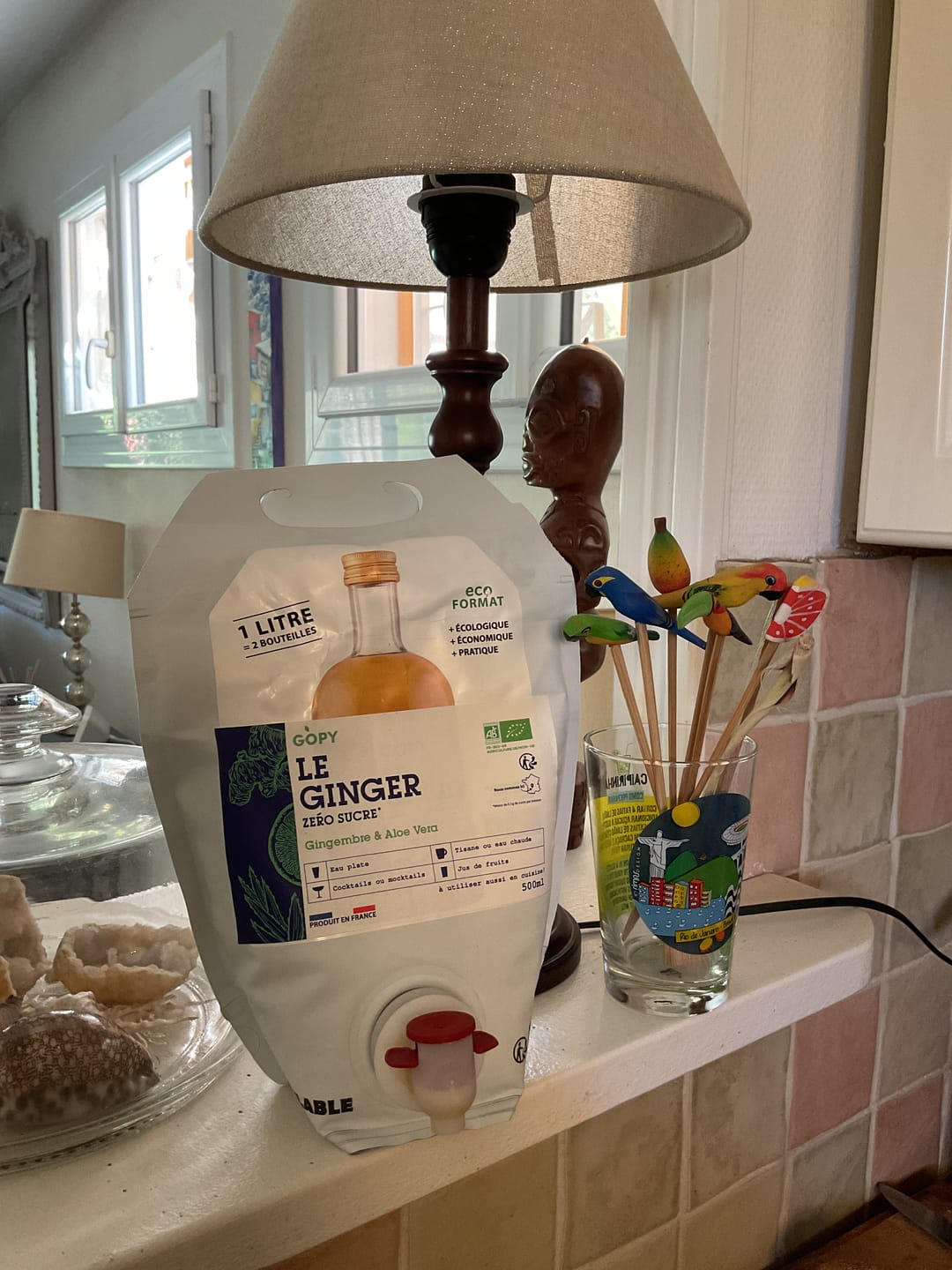 Customer photo review of Le Ginger Zéro Sucre Aloe Pouch 1 litre