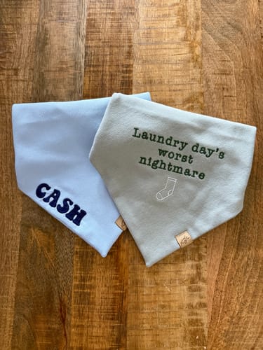 Customer photo review of Custom Embroidered Bandana