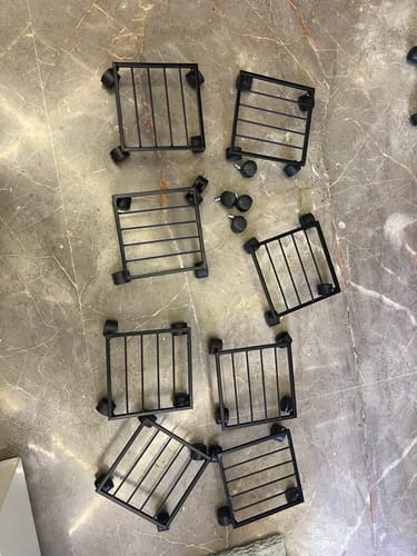 Customer photo review of United Crafts Rozy Wheel Pot Stands for Planters