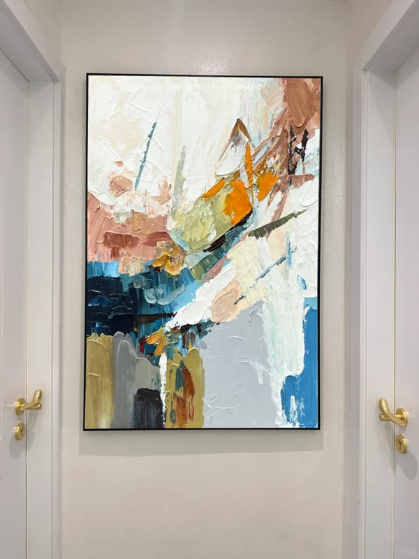 Customer photo review of Colorful Abstract Textured Painting Canvas #AT093