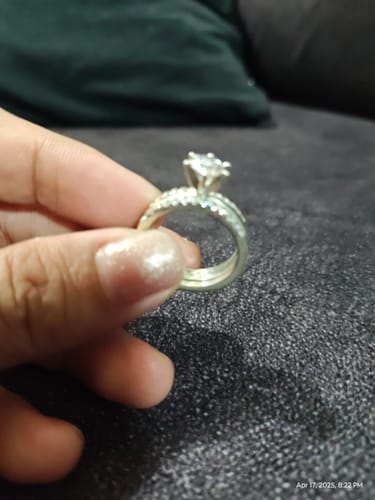 Customer photo review of Verdon Engagement Ring Enhancer Set