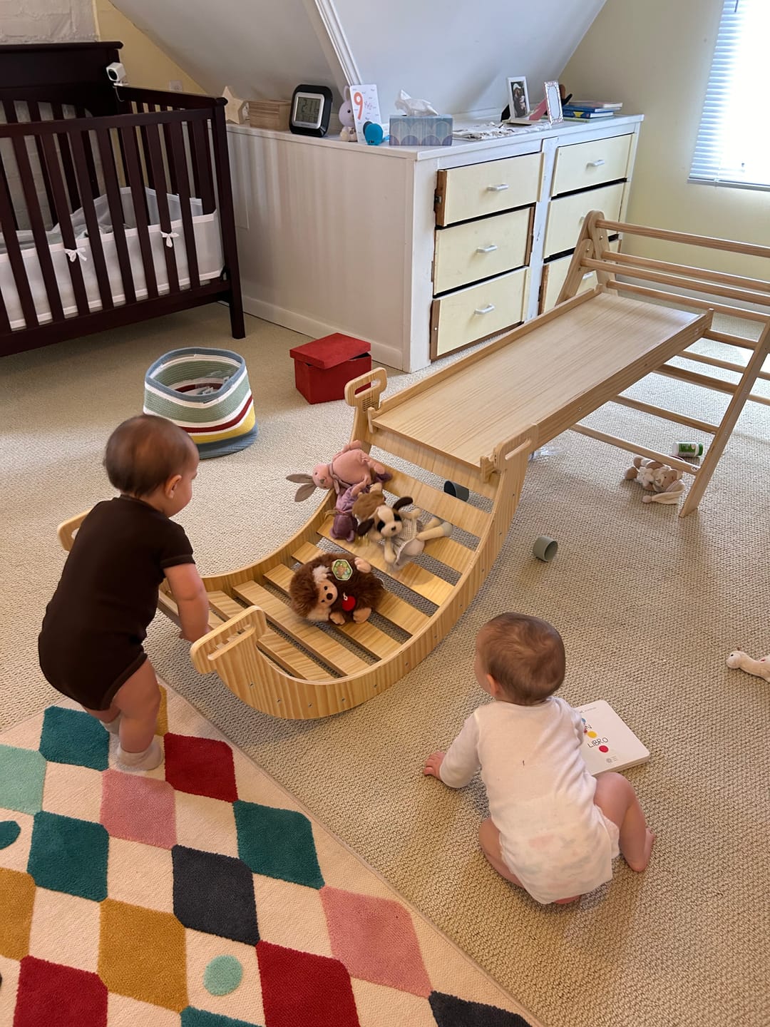 Customer photo review of Hazel - Pikler Triangle Ladder & Rocker Set