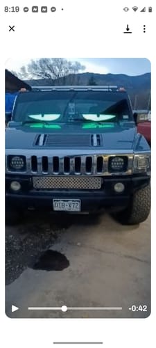Customer photo review of LED Windshield Eyes For Car And Truck