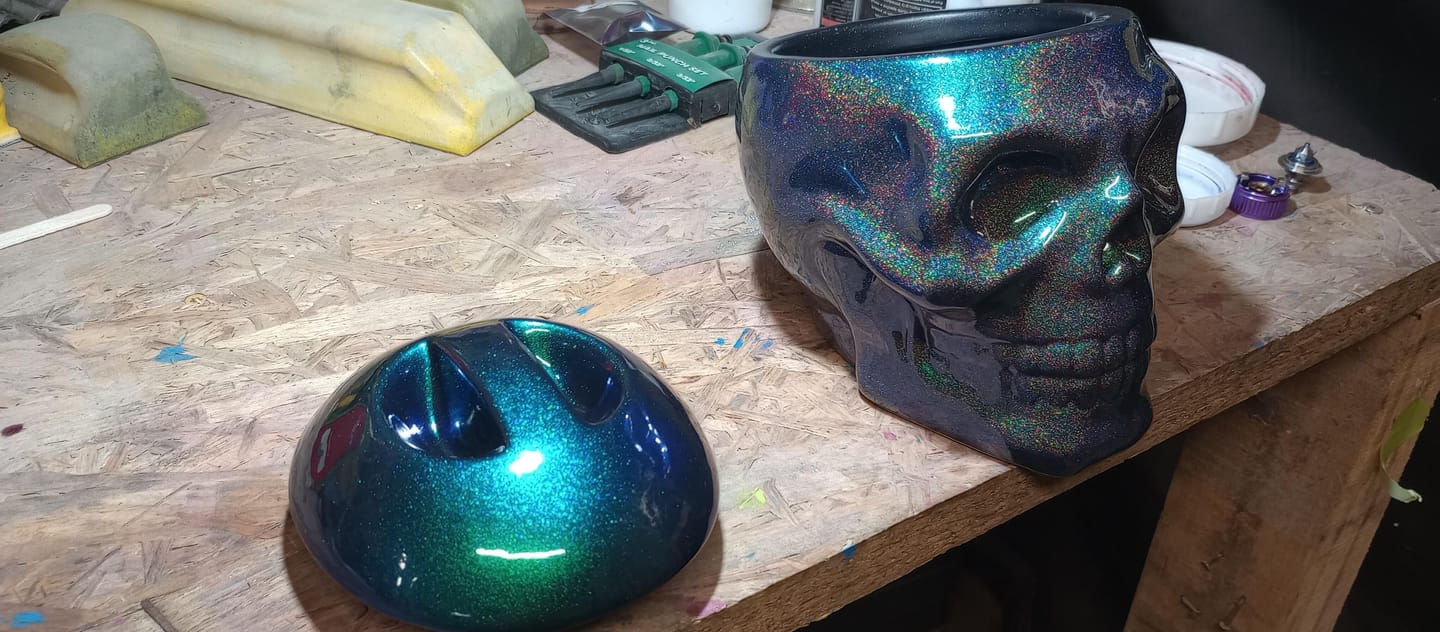 Customer photo review of Silver Holographic Dry Pearl Pigment