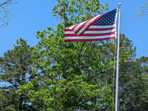 Customer photo review of Ultra Heavy Duty American Flag - 2-ply Polyester - Made In USA