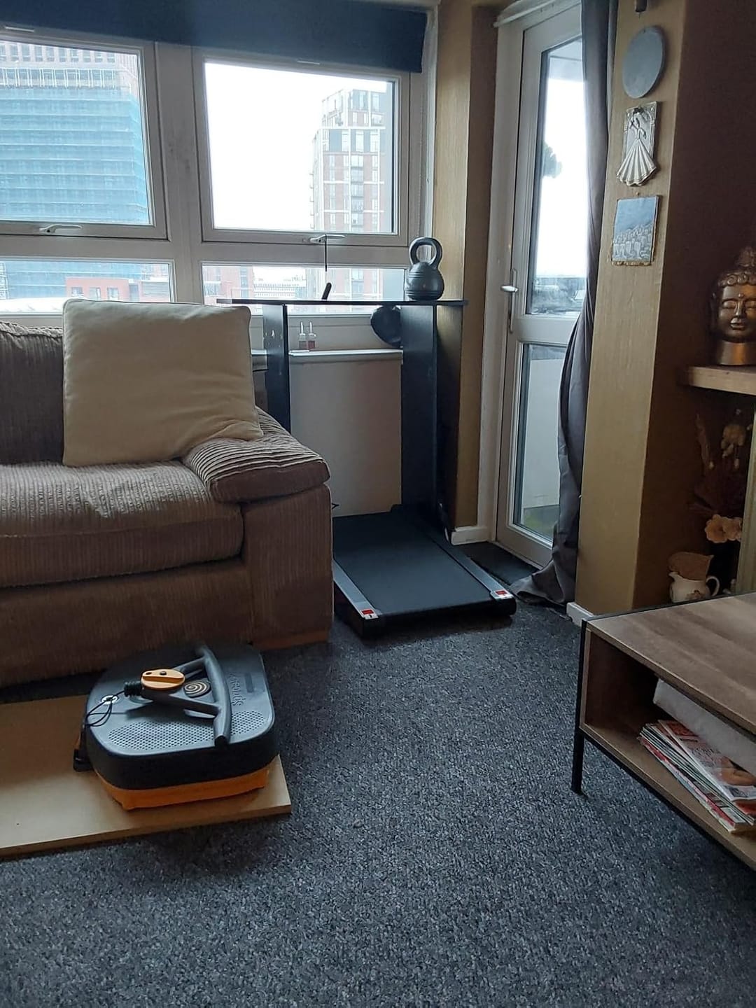 Customer photo review of Mini Walking Pad with Incline - Compact Under Desk Treadmill for Home & Office