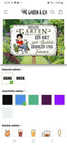 Customer photo review of Personalisiertes Gartenschild mit Namen Anpassbar