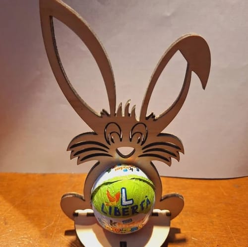 Customer photo review of Laser cut Easter bunny egg holder svg file