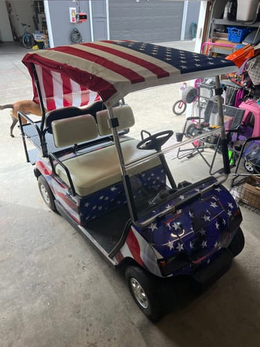 Customer photo review of Yamaha Golf Cart Graphics (1995-2006)