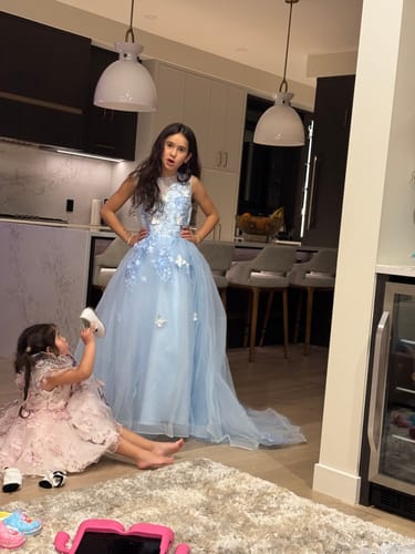 Customer photo review of Baby Girl And Toddler Butterfly Flower Birthday Party Princess Dress