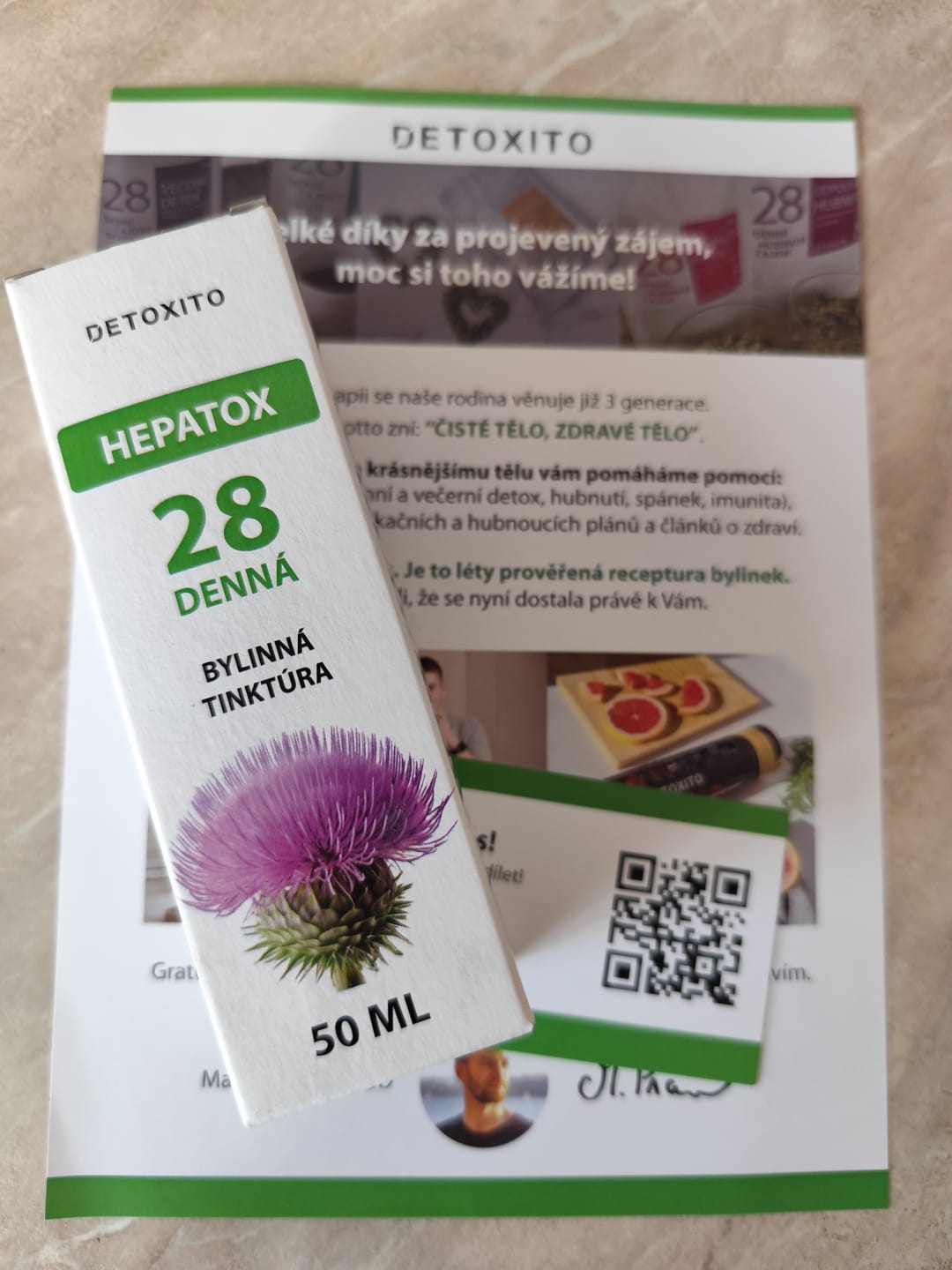 Customer photo review of Hepatox - Bylinná tinktura