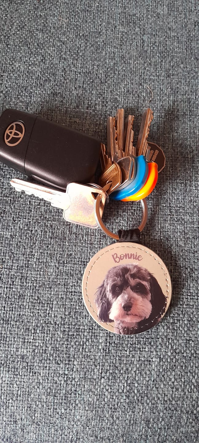 Customer photo review of Pet portrait - Personalised keychain